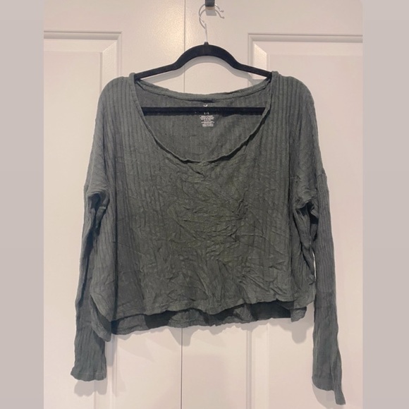 Long Sleeved Ribbed Shirt - Picture 1 of 3